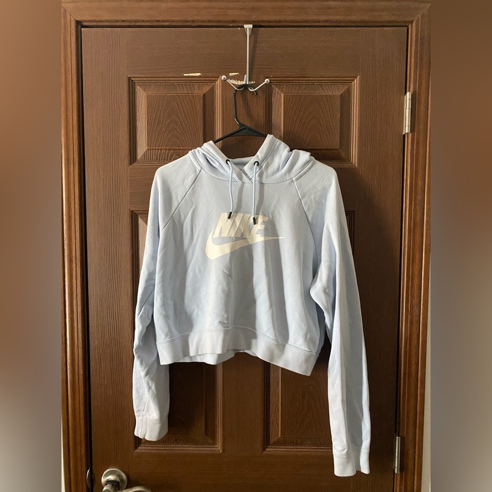 Nike Sky Blue Crop Hoodie